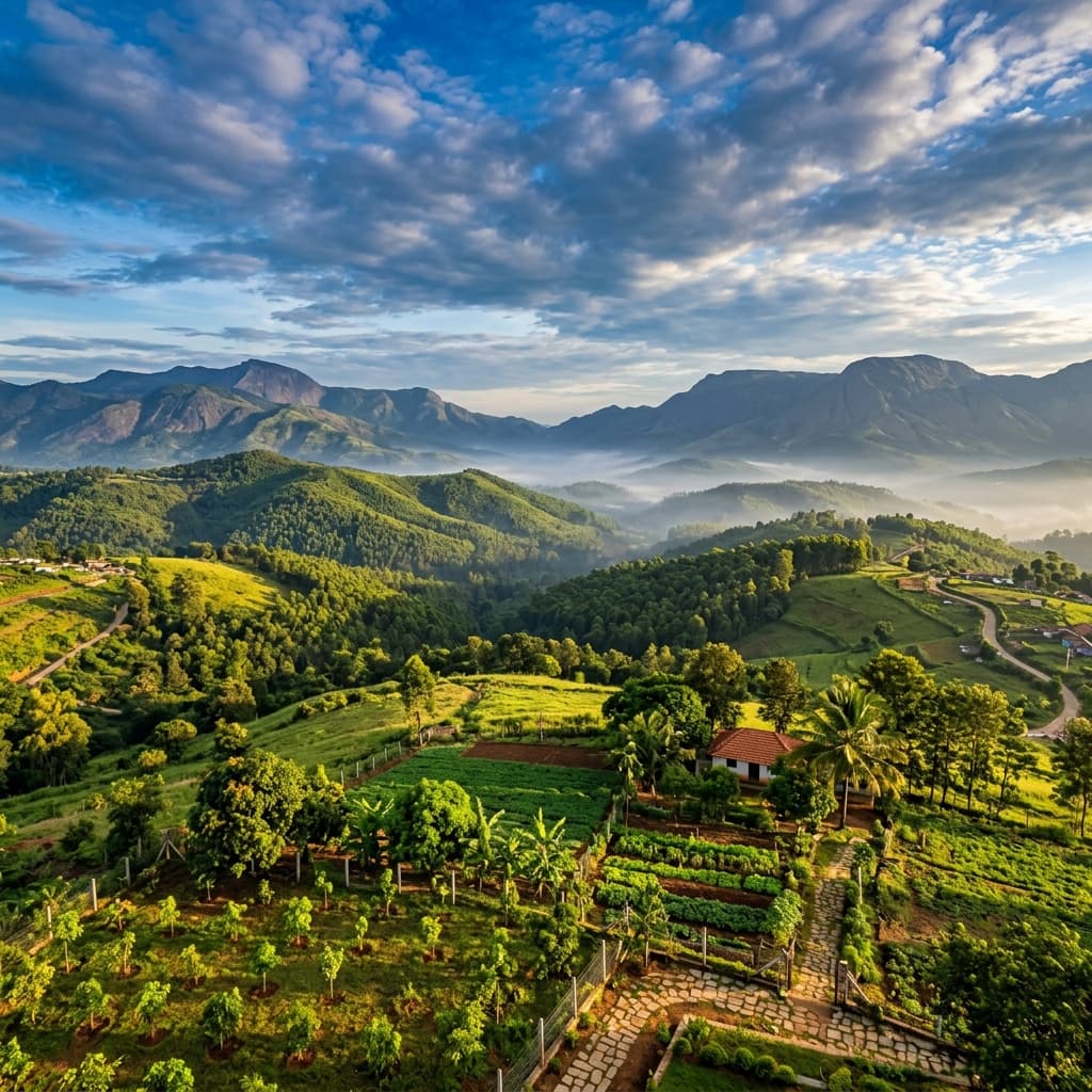 Hill panoramic view