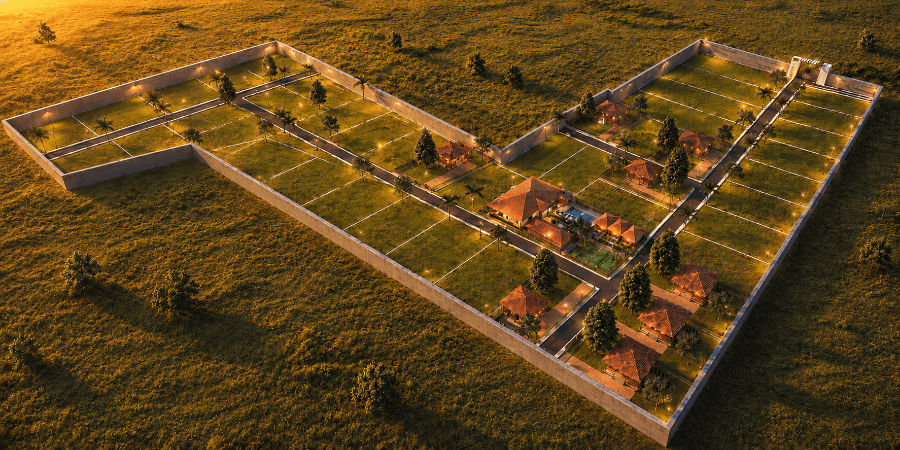 Habitat Farms Master Plan — Plot layout Kanakapura Road
