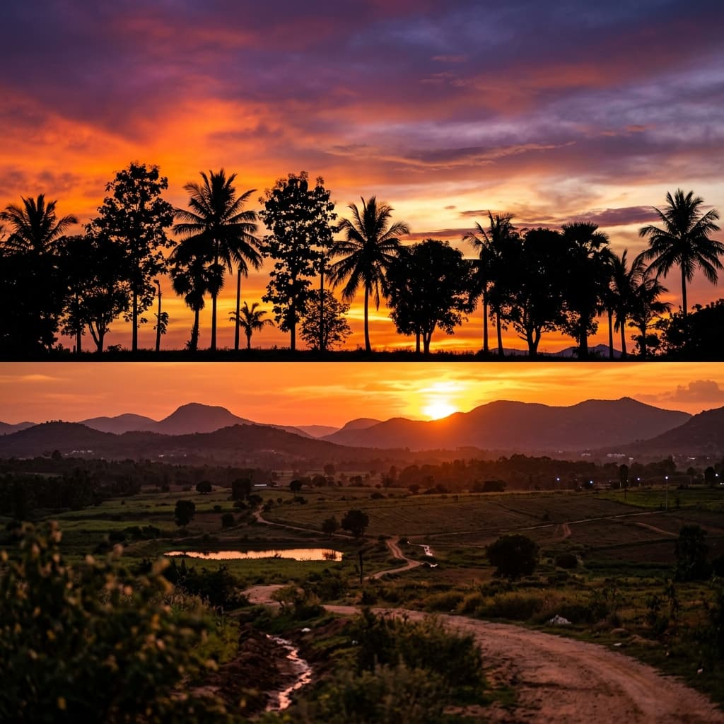 Treeline at sunset